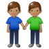 👬🏽 men holding hands: medium skin tone display on Samsung